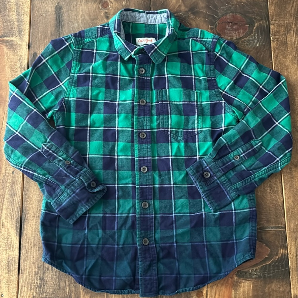 Boys Cat & Jack Long Sleeved Button Up
